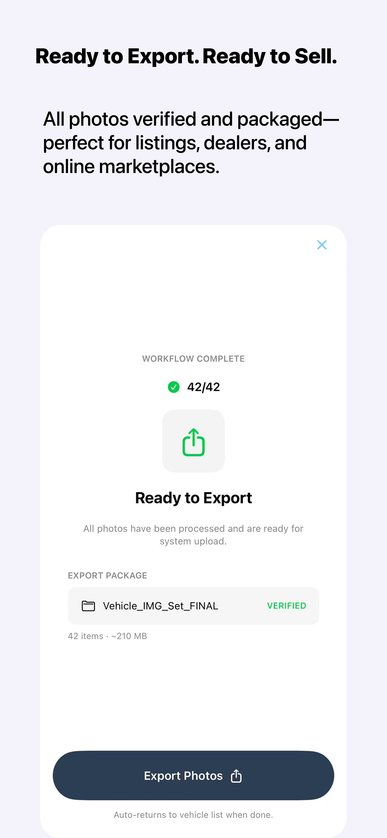 Car Photo Checklist - Screenshot 4 showing product features and functionality