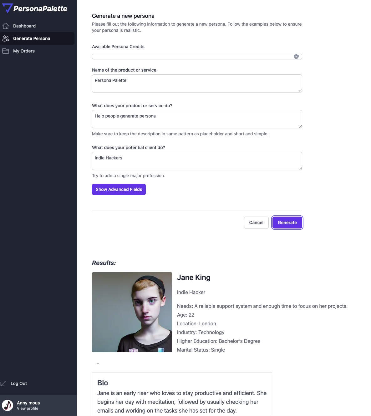 Personapalette media 2