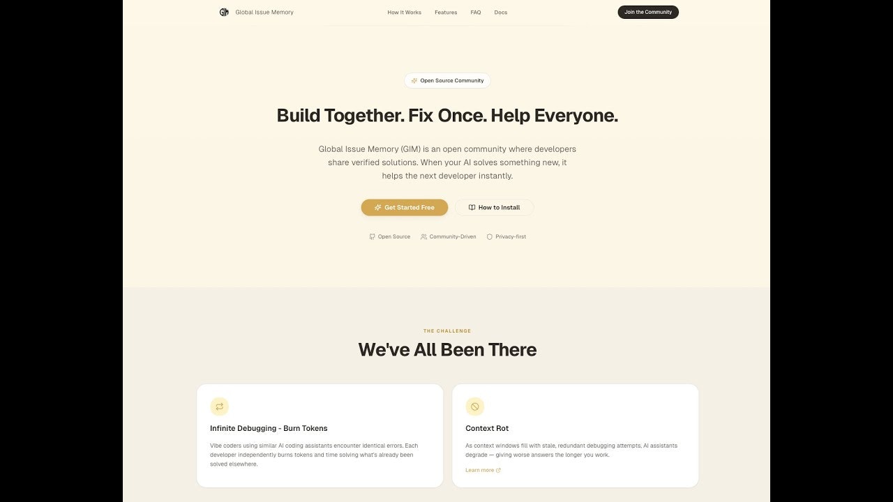 Global Issue Memory MCP gallery image
