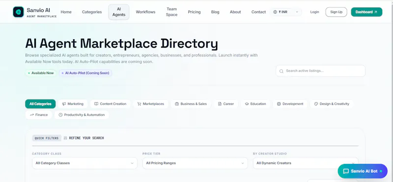 Sanvio AI Marketplace screenshot 3