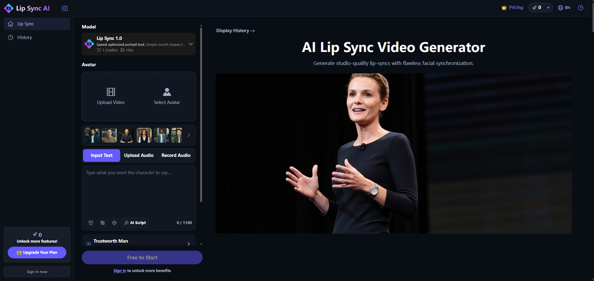 Lip Sync AI Video Generator gallery image