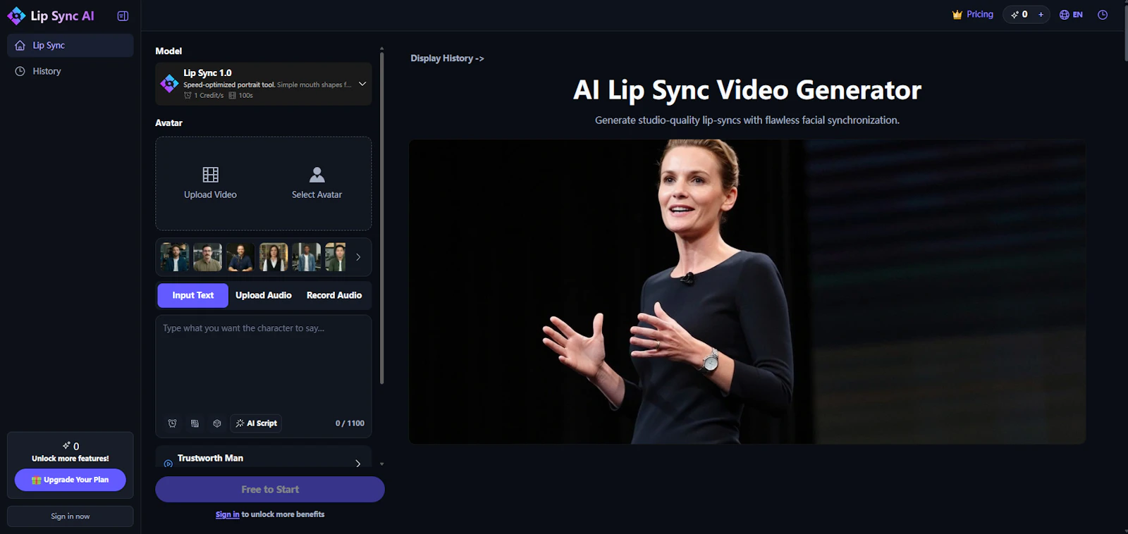 Lip Sync AI Video Generator screenshot 2