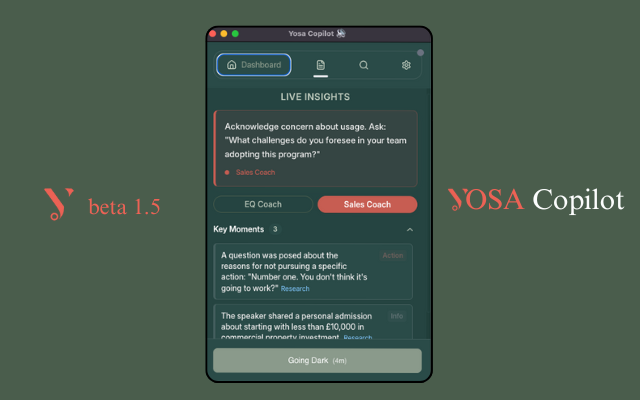 Yosa Copilot - リアルタイムコールインテリジェンスを備えた新しい秘密兵器。メディア2