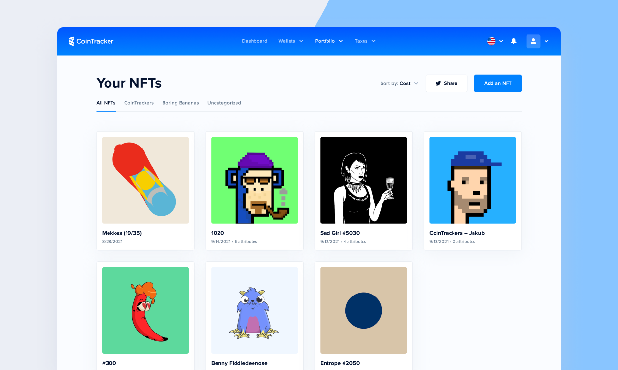 CoinTracker for NFTs gallery image
