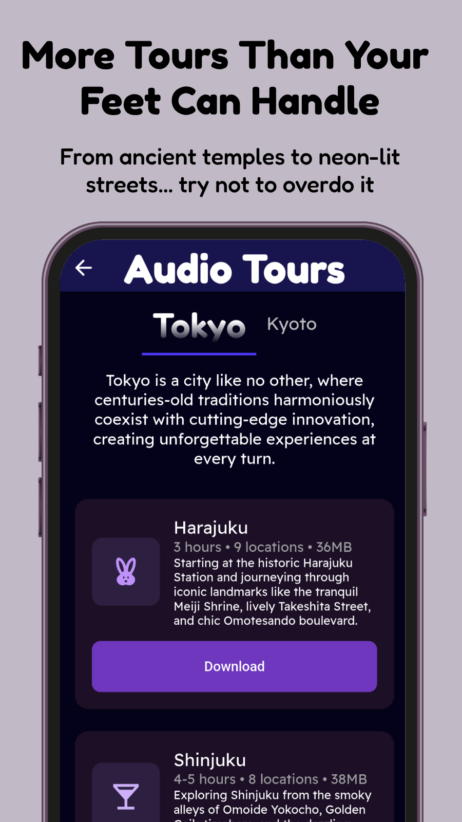 Durch die Welt gehen - Entdecken Sie Japan, Schritt für Schritt, Ihr Audio-Leitfaden wartet. Medien 5