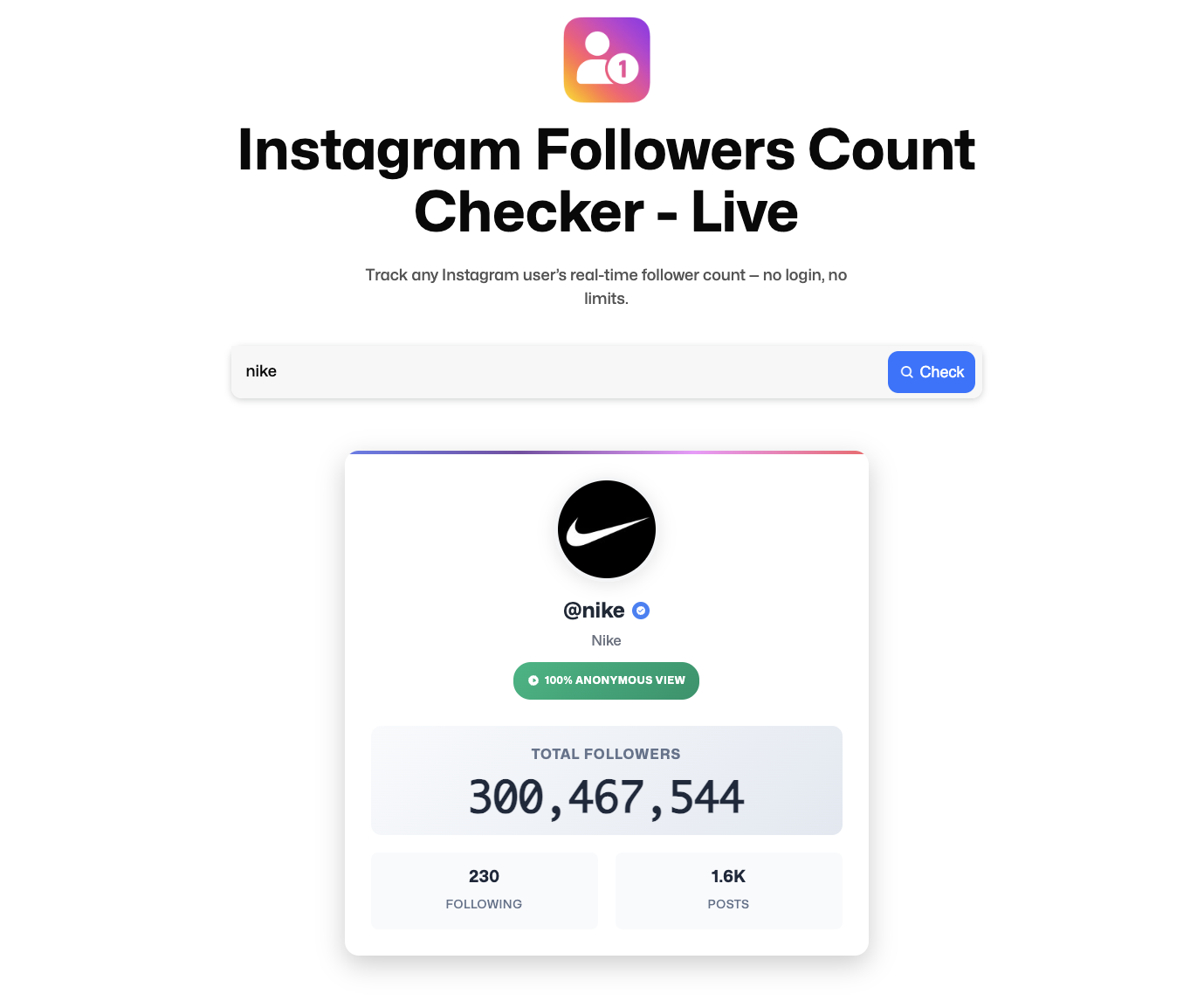 Los seguidores de Instagram cuentan - Verifique cualquier recuento de seguidores de Instagram en tiempo real media 4