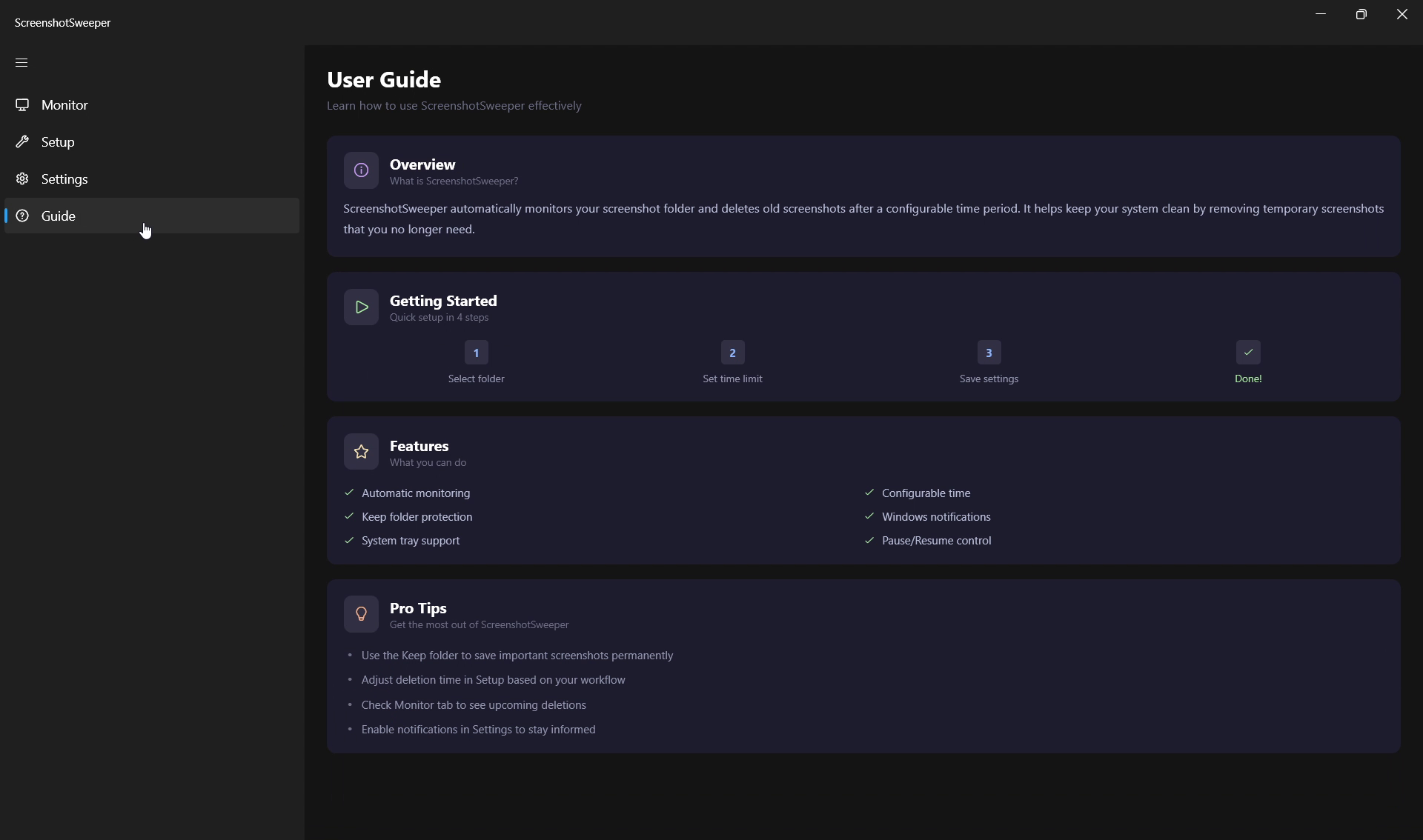 ScreenshotSweeper gallery image