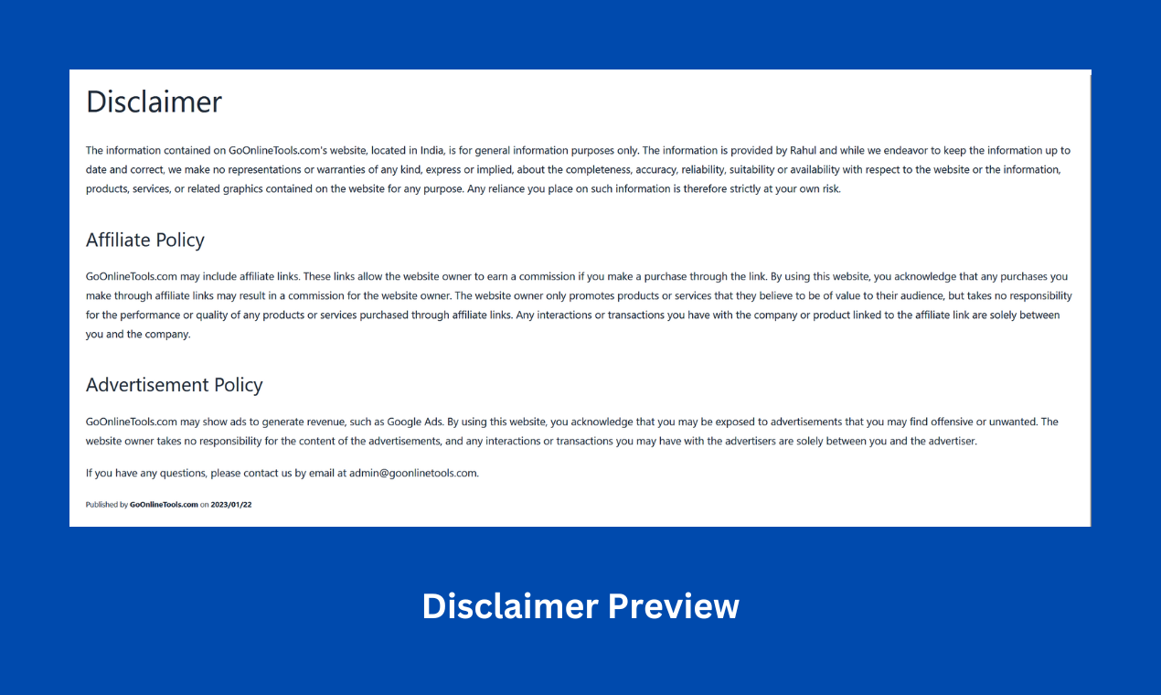 Disclaimer Generator media 4