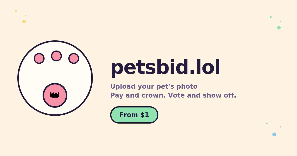 petsbid.lol — crown your pet gallery image