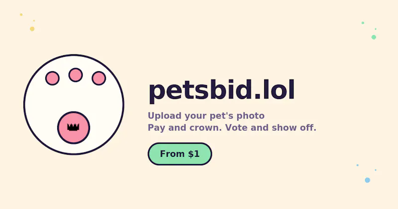 petsbid.lol — crown your pet screenshot 1