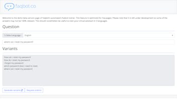 Faqbot Automated Chatbot Trainer gallery image