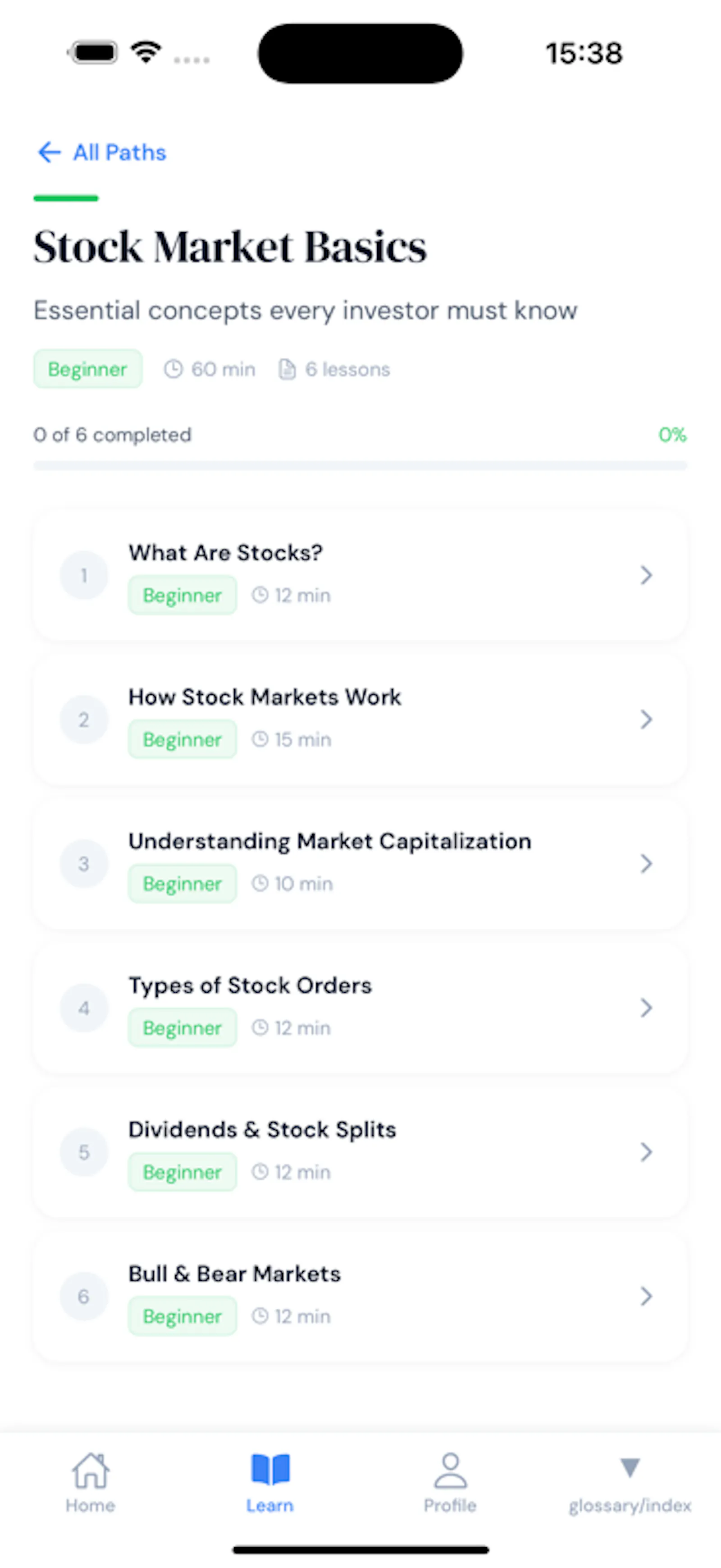 stock learn easy screenshot 1