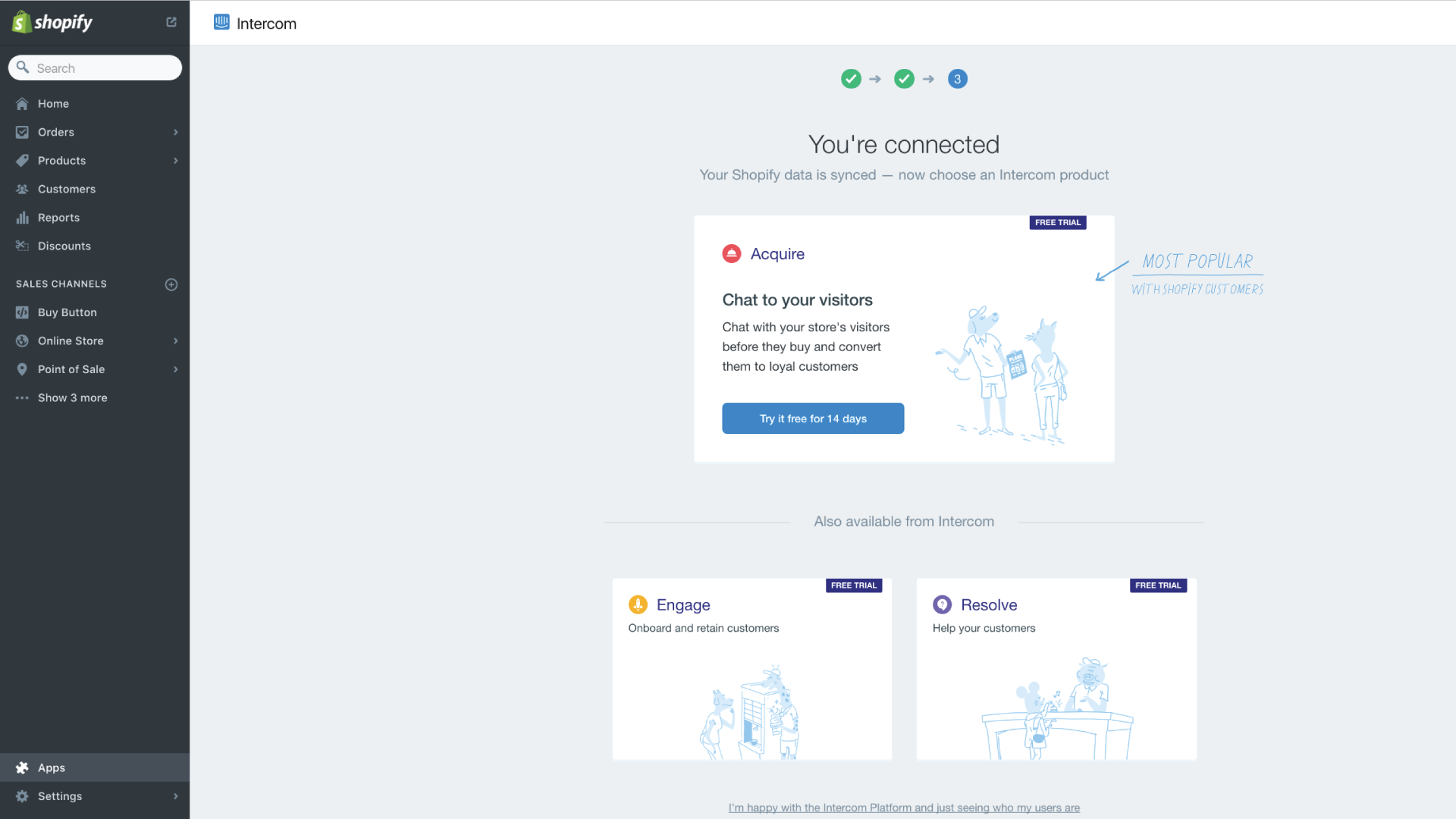 Intercom Shopify integration Image