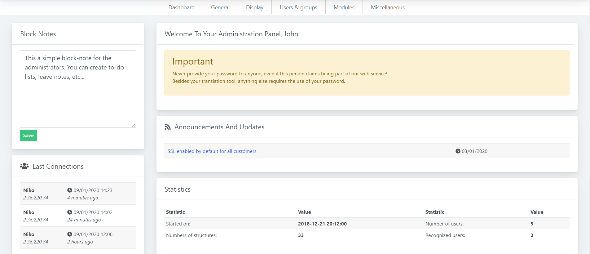 OpenStudio business management software gallery image