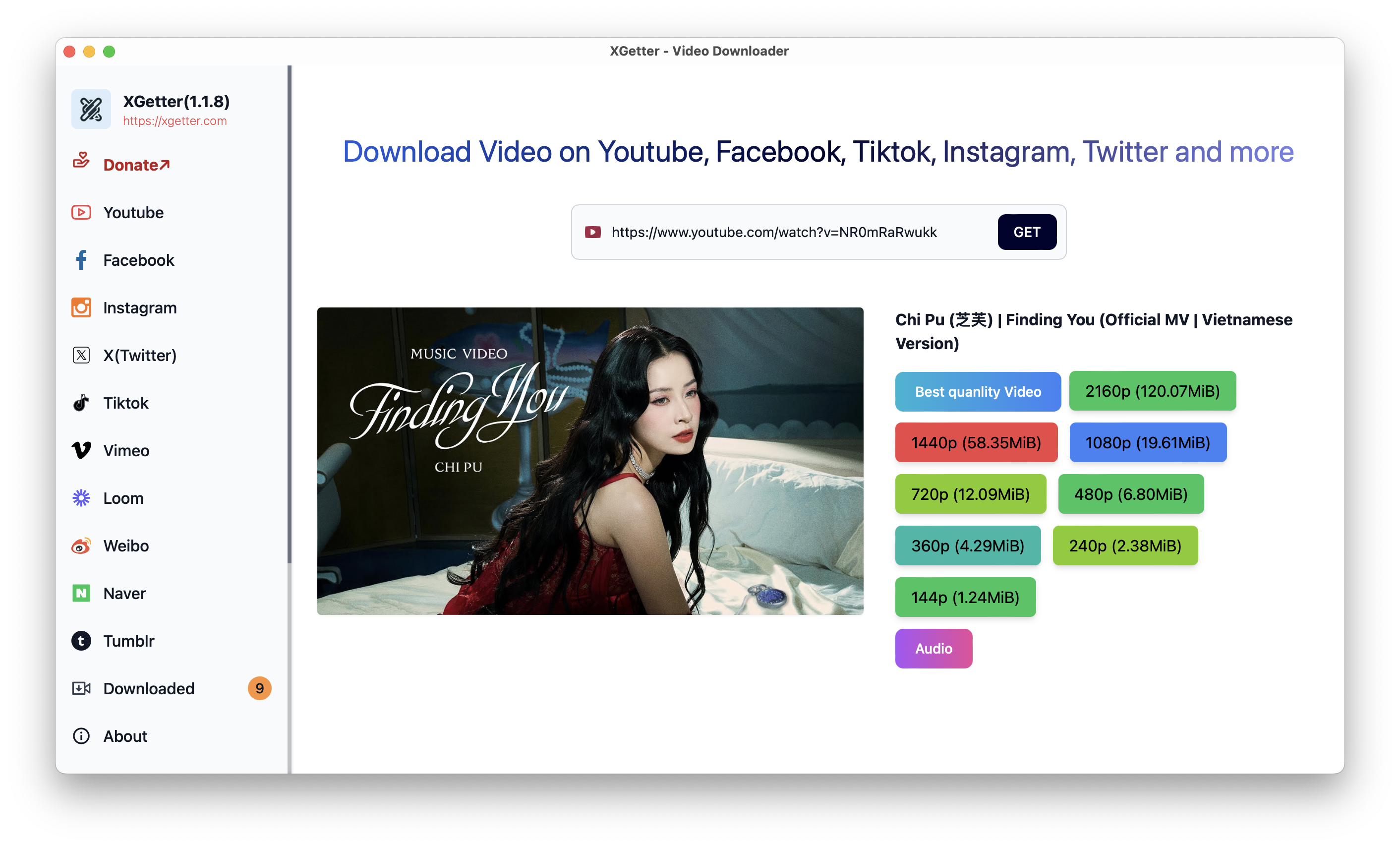 Media XGETTER - Trình tải xuống phương tiện - Trình tải xuống âm thanh video 2