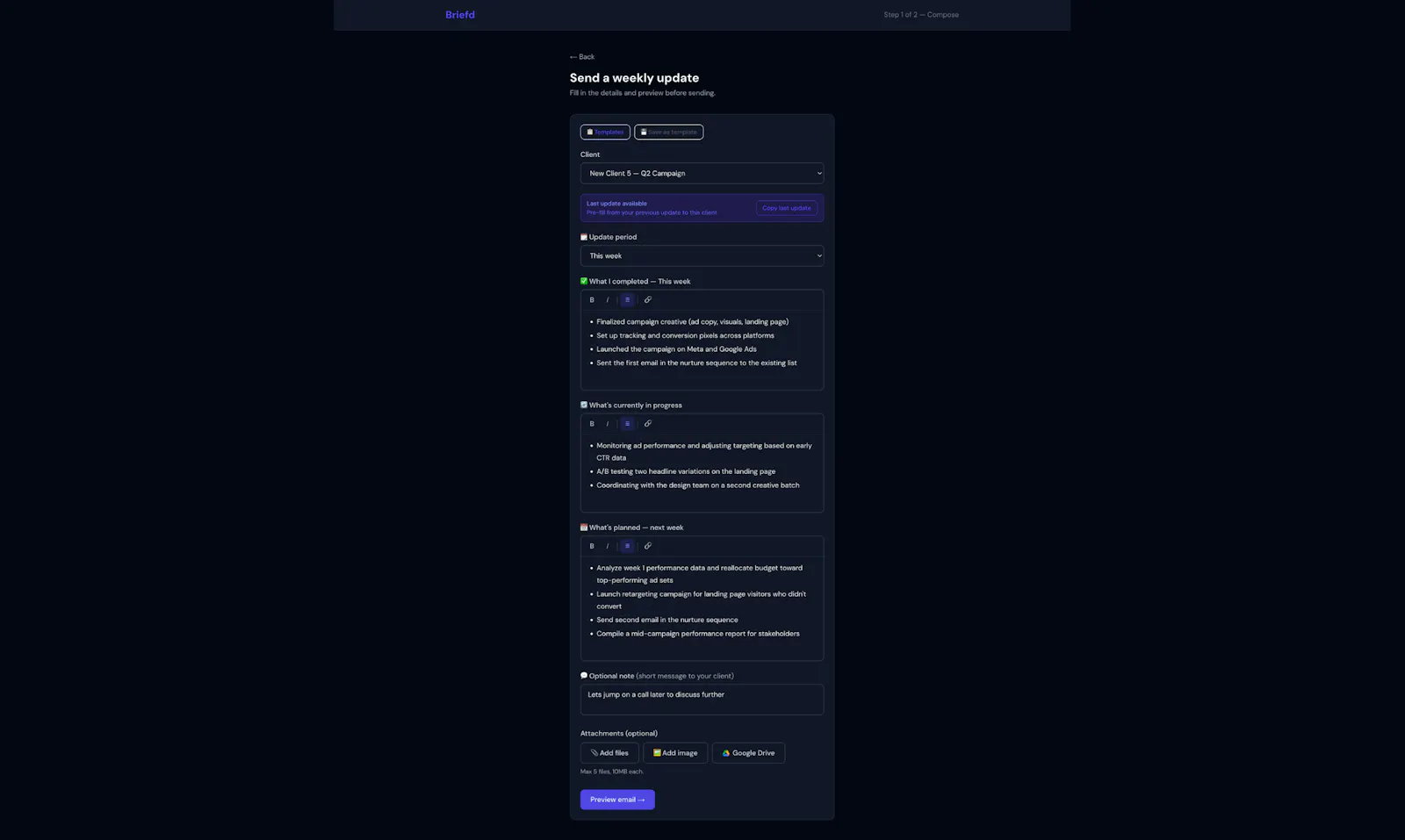 Briefd screenshot 4