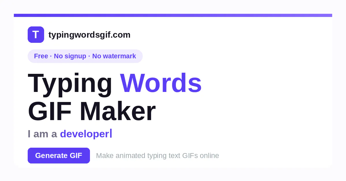 Typing Words GIF Generator gallery image