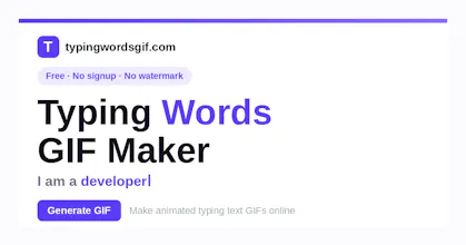 Typing Words GIF Generator gallery image