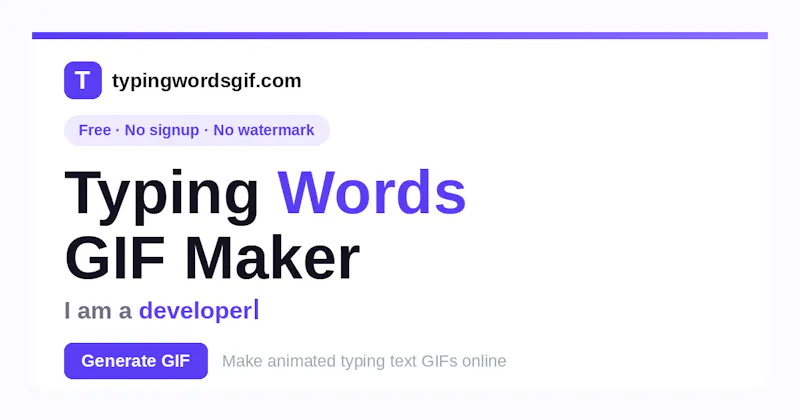 Typing Words GIF Generator screenshot 1