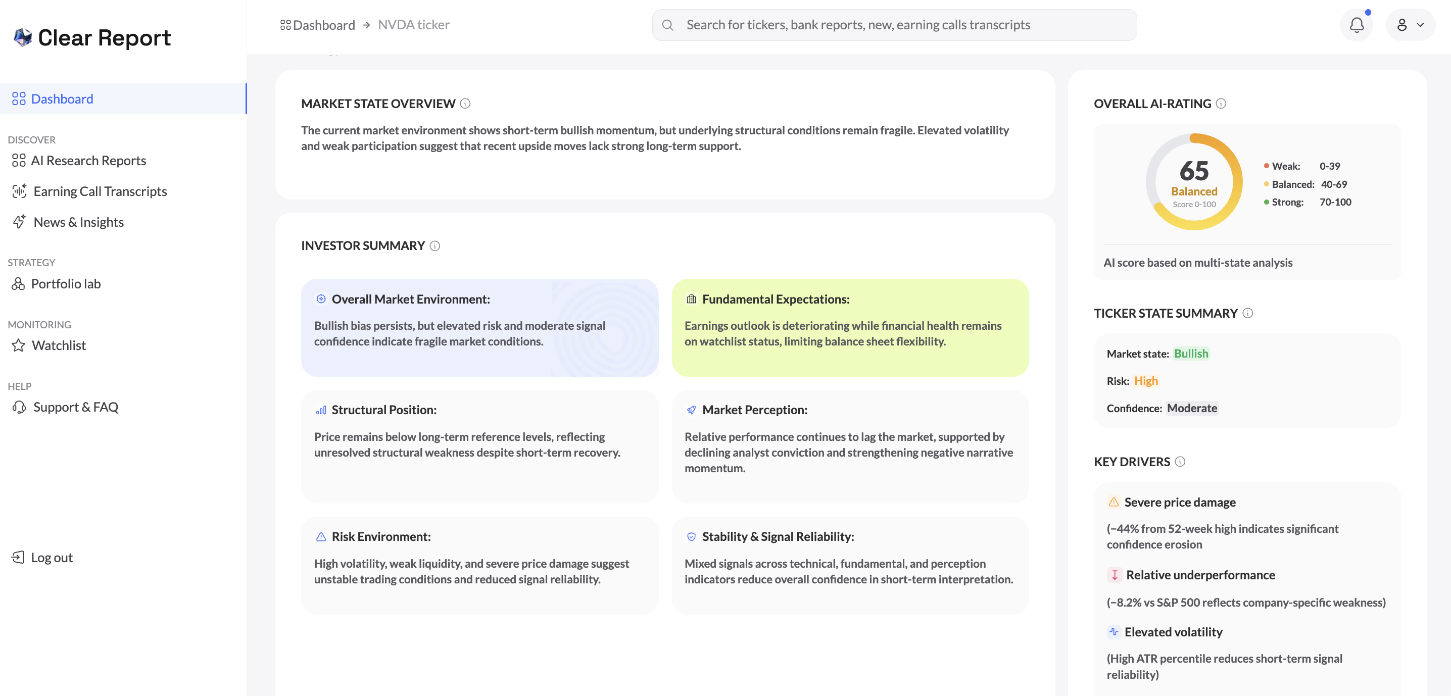 Clear Report gallery image