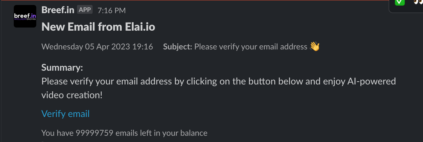 Mídia 3 de Breef.in - Resumos de e-mail de uma linha com IA