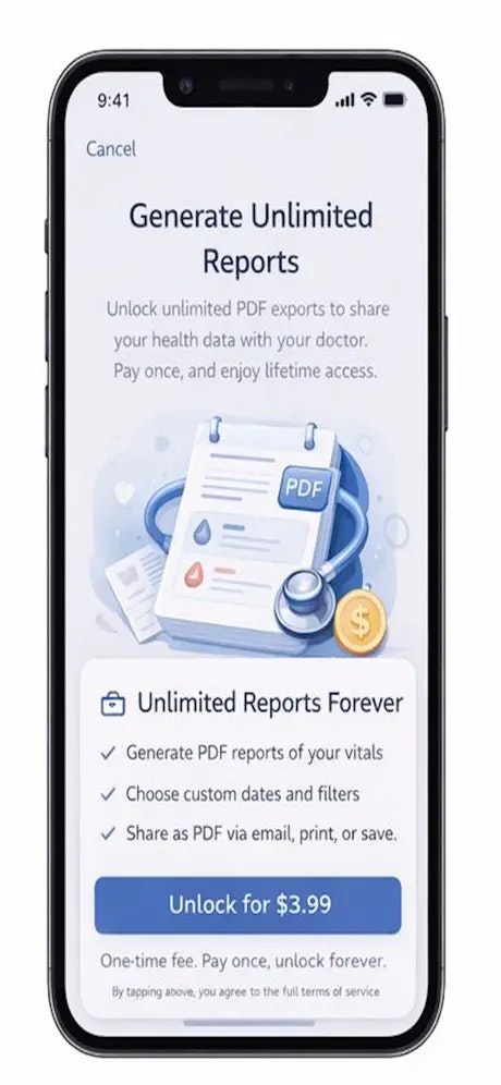 VITALS LOGBOOK - Screenshot 3 showing product features and functionality