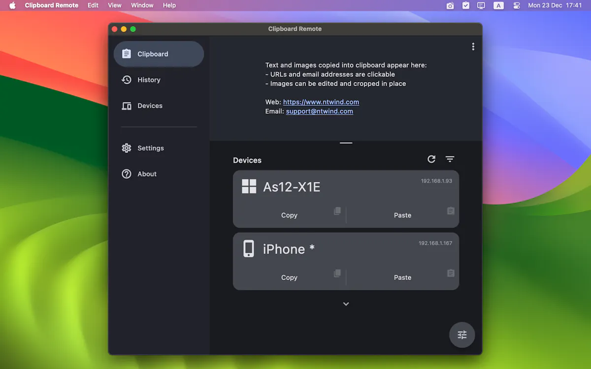 Clipboard Remote