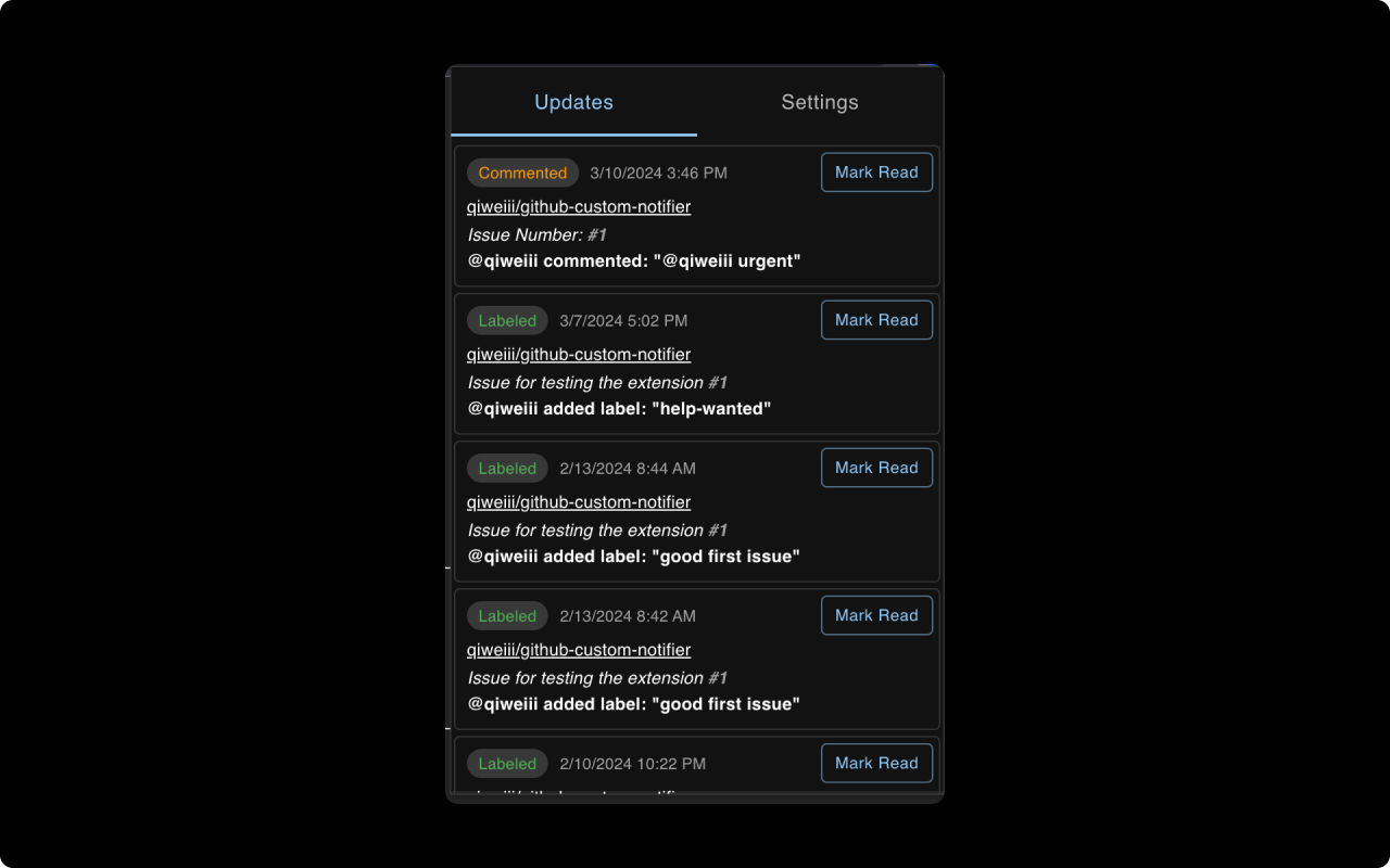 Pemberitahuan Custom GitHub media 1