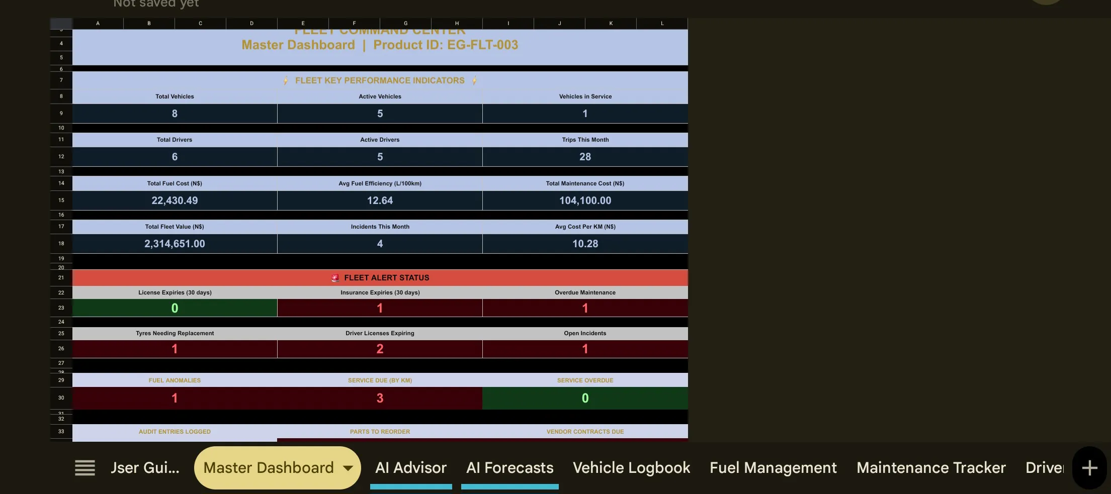 Fleet Management Command Center