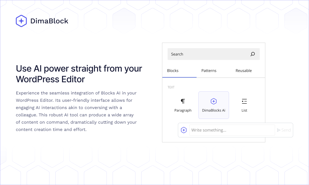 Dimablocks ai - WordPress-inhoud maken met chatgpt-aangedreven plug-in media 4