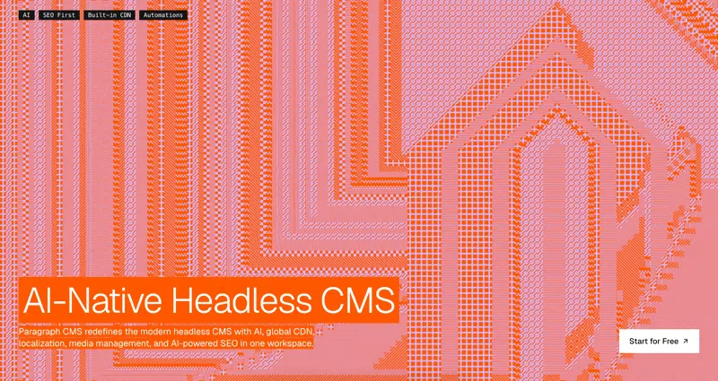 Paragraph CMS screenshot 1