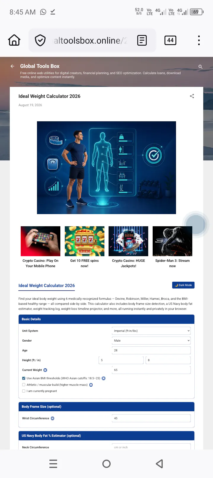 Ideal Weight Calculator gallery image
