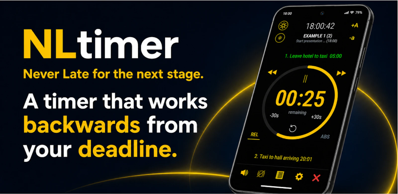 NeverLate deadline timer app screenshot 3