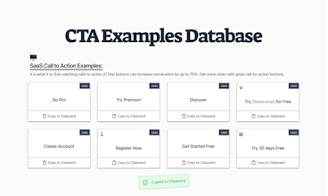 Call to Action Examples gallery image