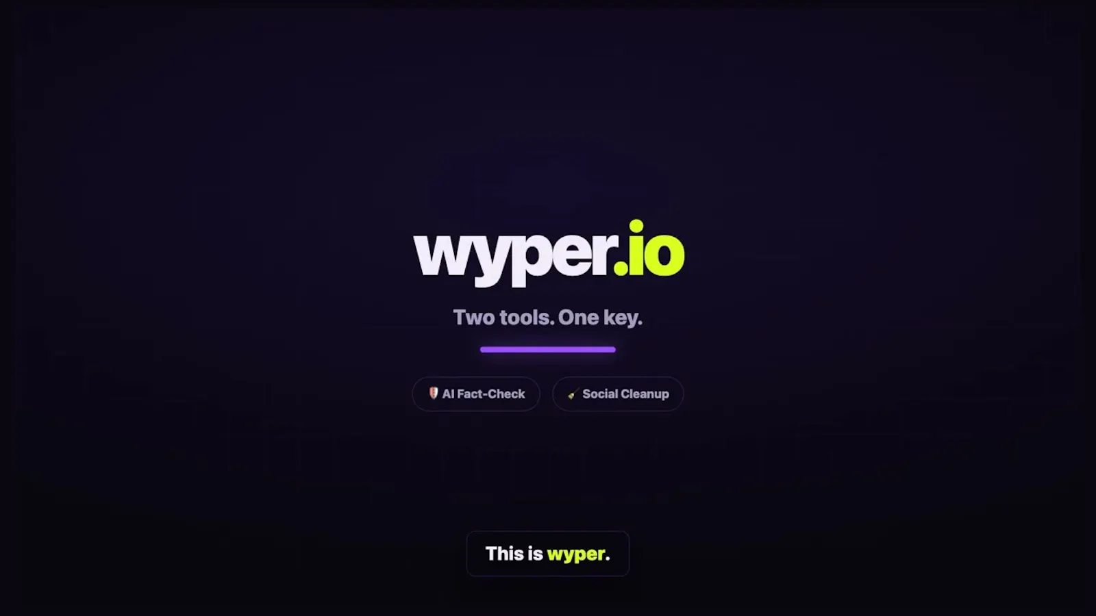 Check | wyper.io screenshot 1 (video preview)