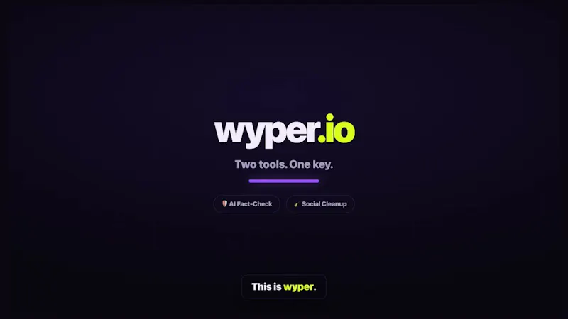 Check | wyper.io screenshot 1 (video preview)