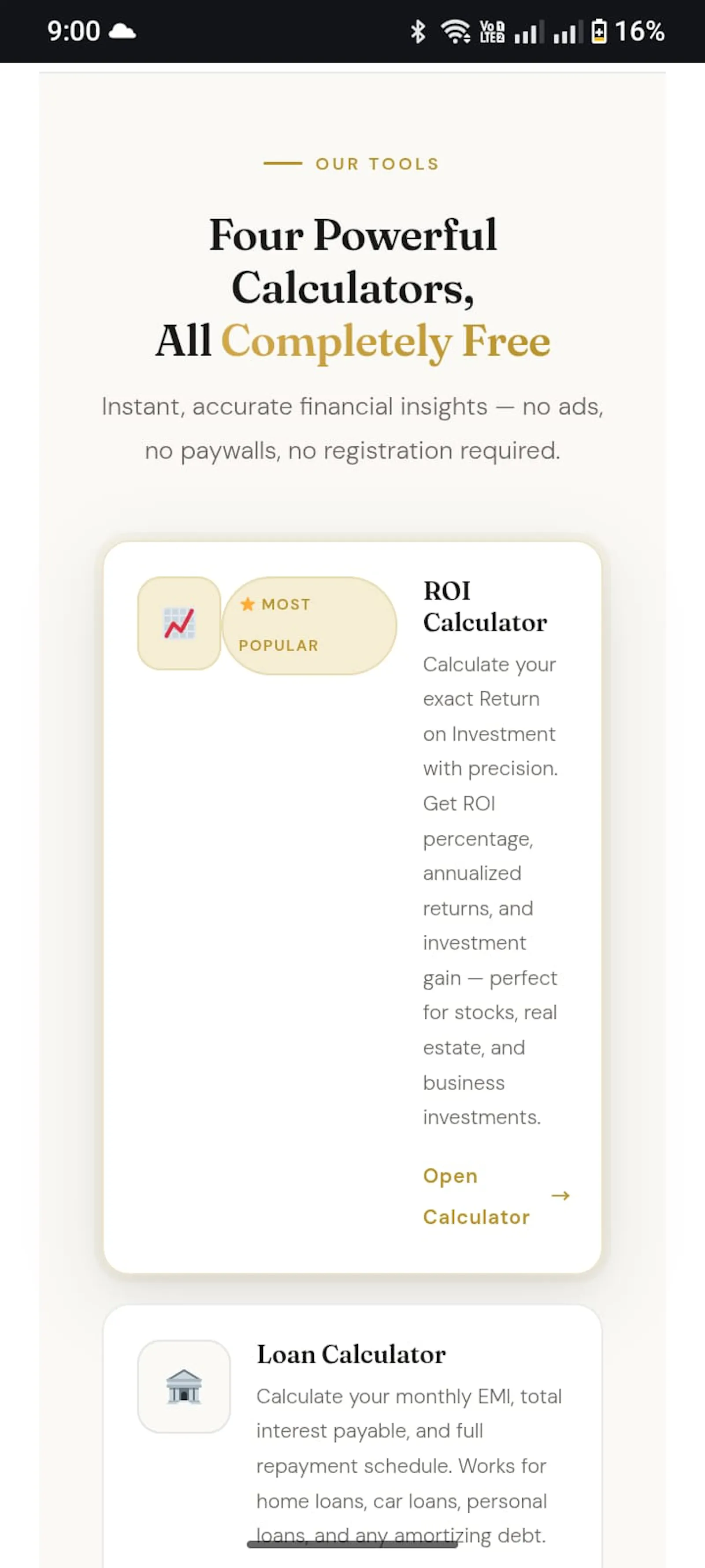 Free Online Calculators screenshot 3