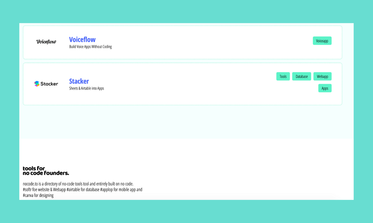 NoCode Tools gallery image