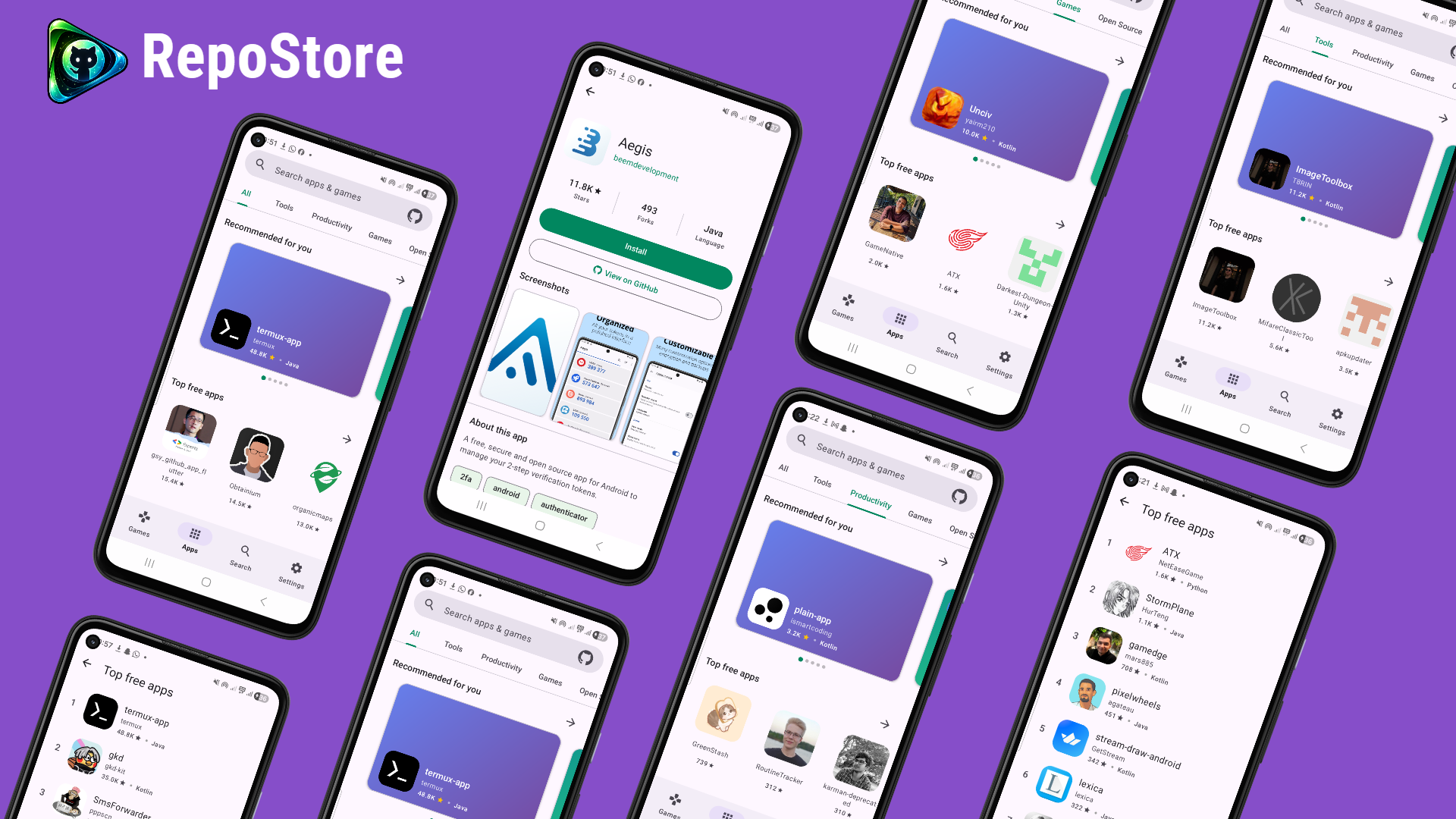 RepoStore - Main product screenshot demonstrating key features and user interface