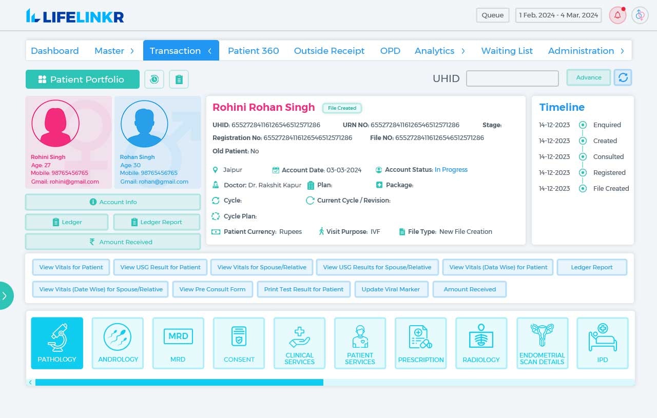 Lifelinkr IVF 소프트웨어 미디어 3