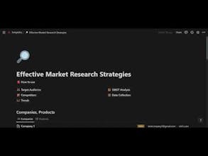 Notion Market Research Template gallery image