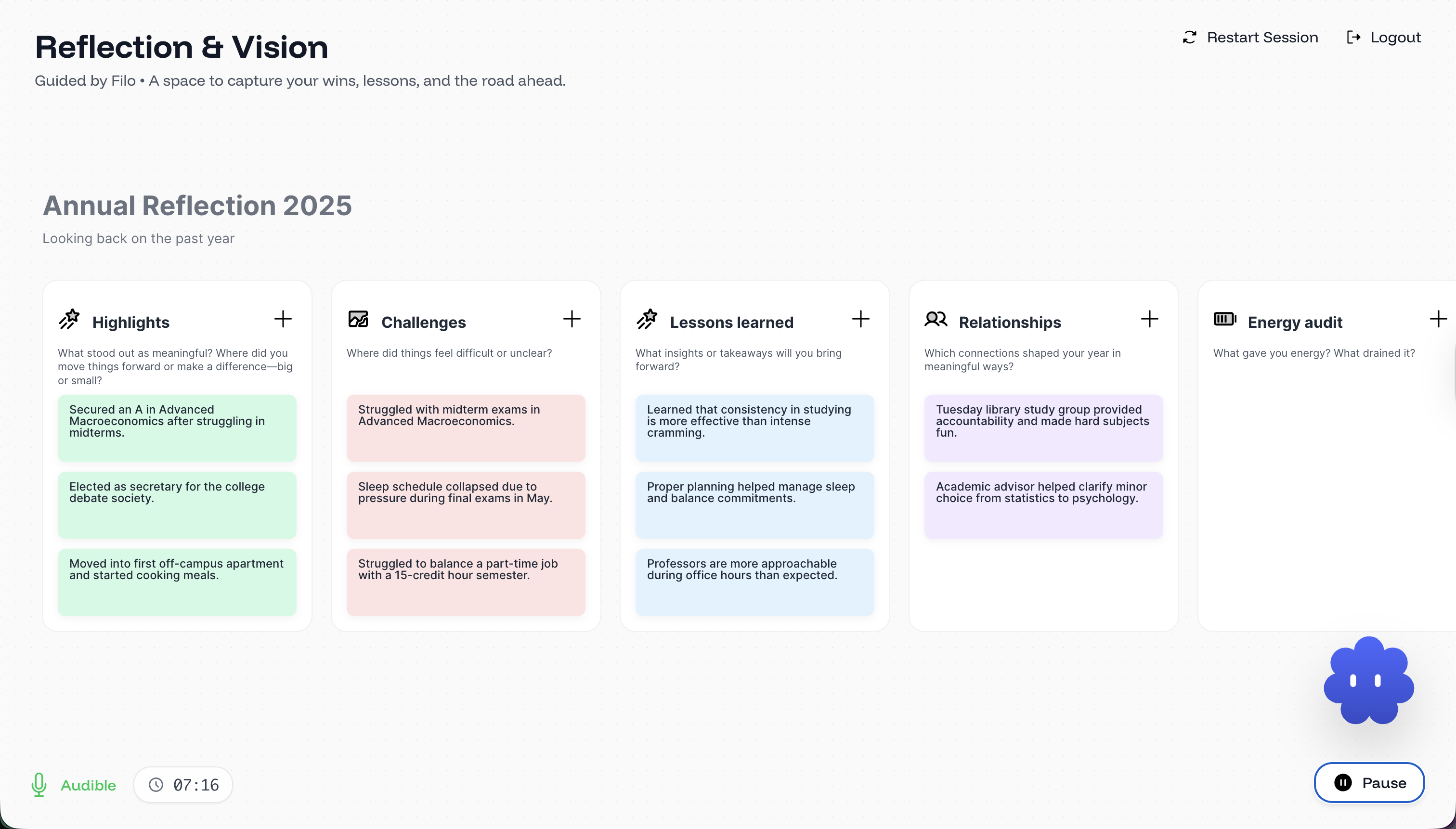 Reflect with Facilitron - Screenshot 2 showing product features and functionality