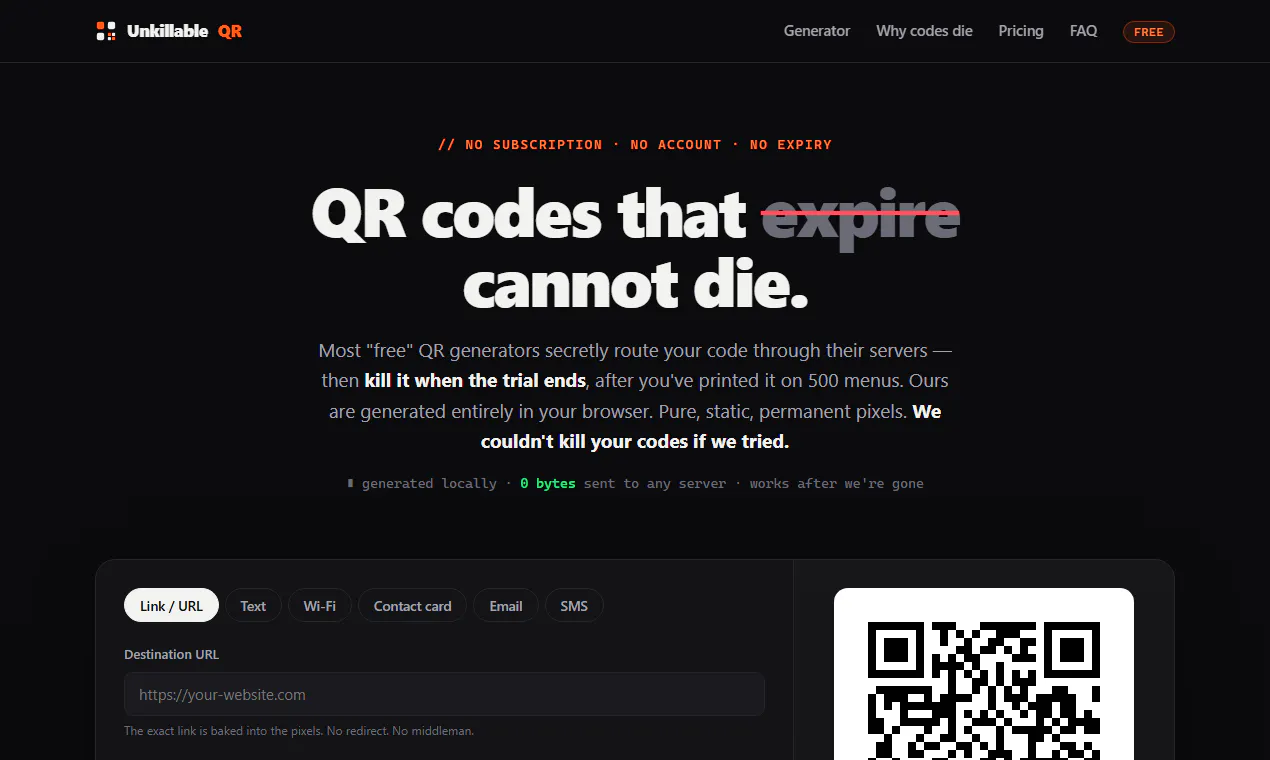 Unkillable QR gallery image