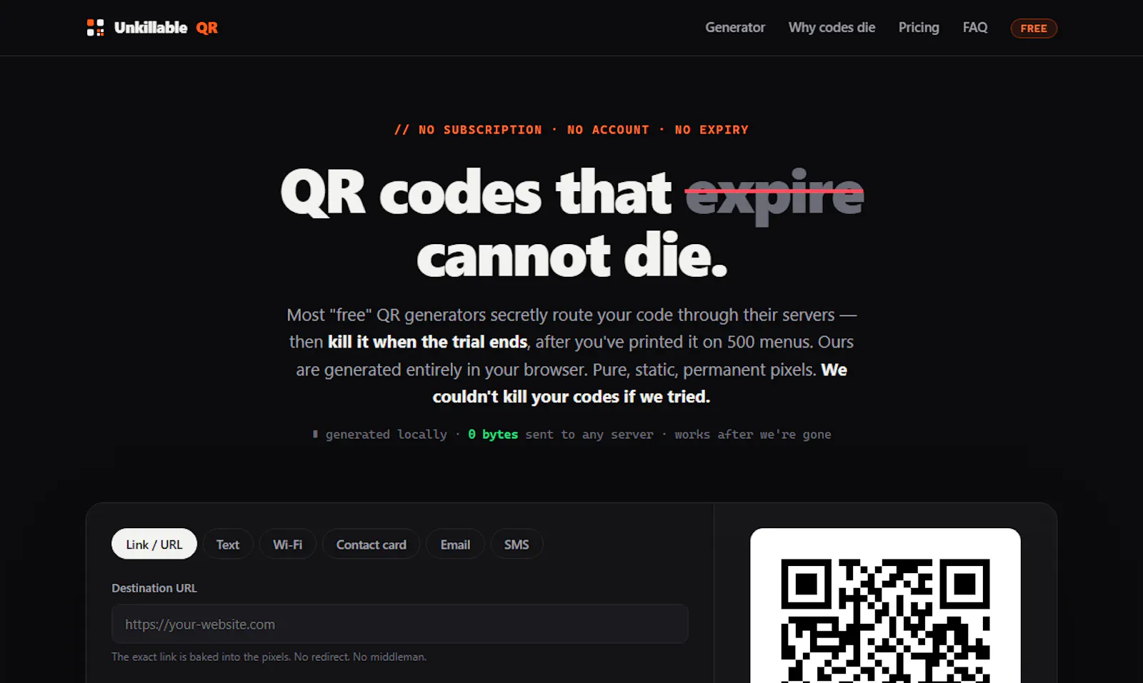 Unkillable QR screenshot 1