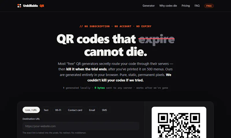 Unkillable QR screenshot 1