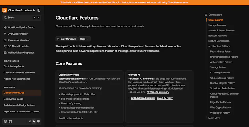 Cloudflare Experiments screenshot 3