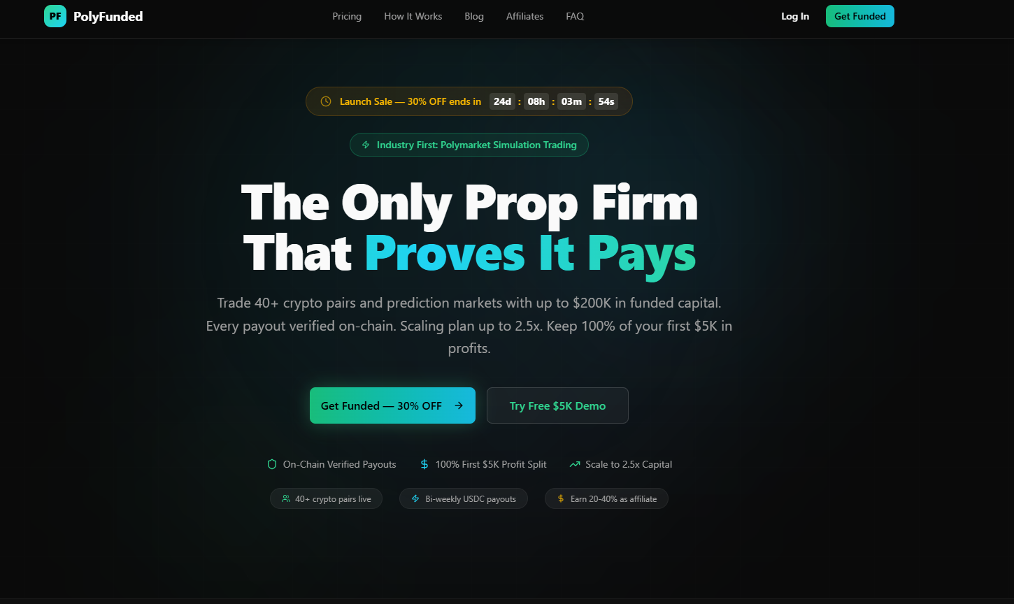 PolyFunded - Main product screenshot demonstrating key features and user interface