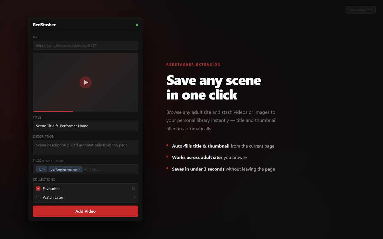 RedStasher - Screenshot 3 showing product features and functionality