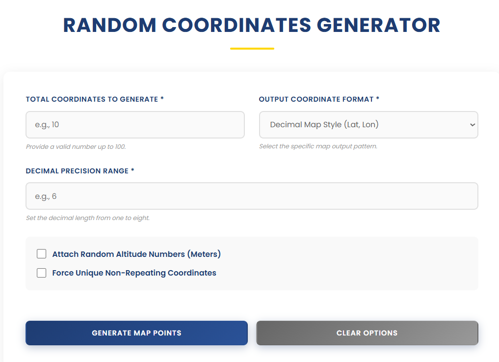 Random Coordinates Generator gallery image