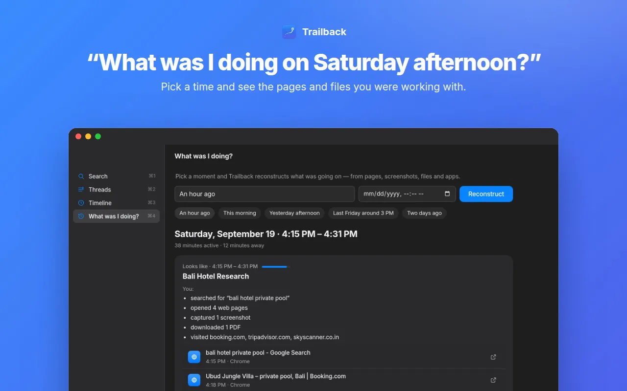 Trailback for Mac & Windows gallery image